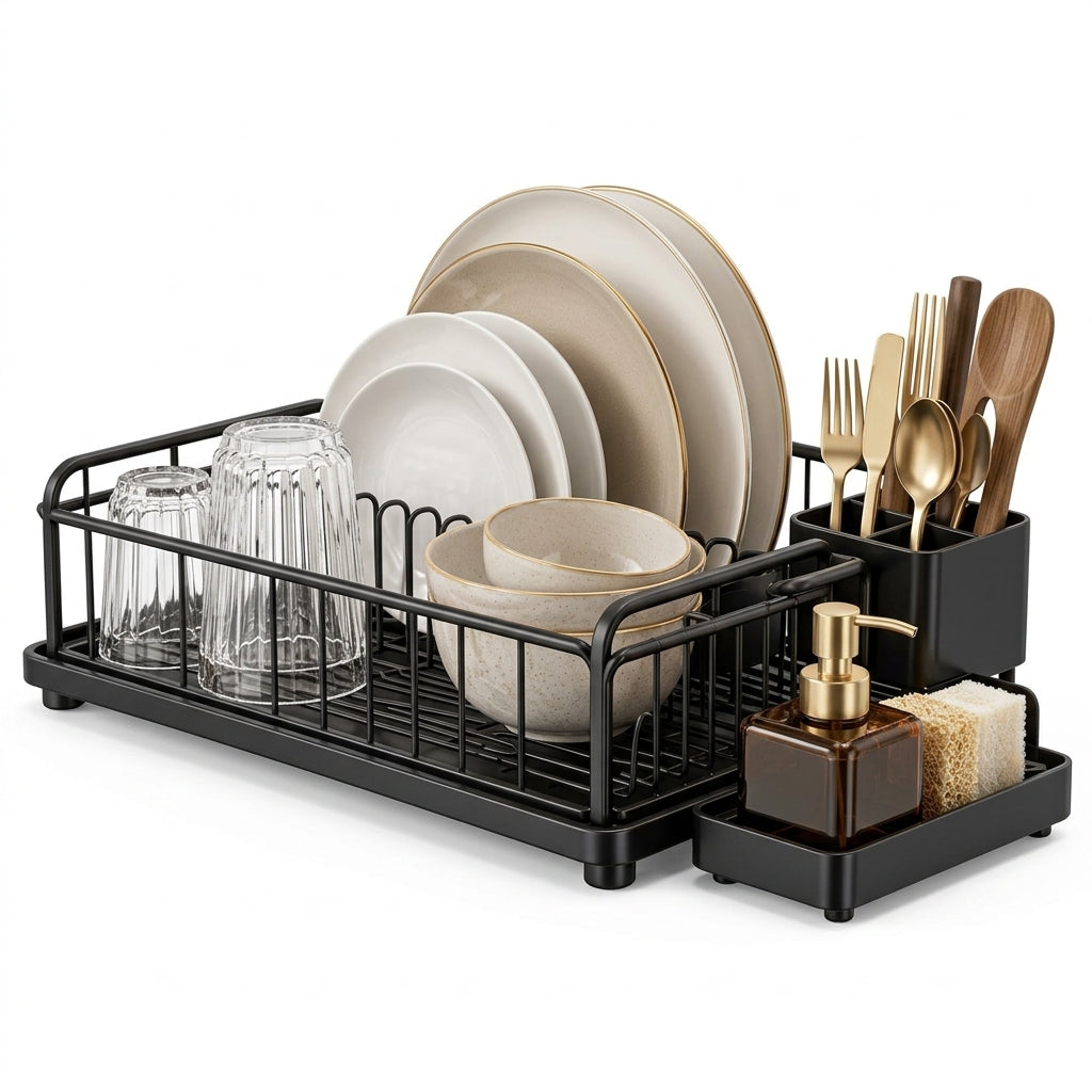 Premium Kitchen Sink Organizer & Dish Rack