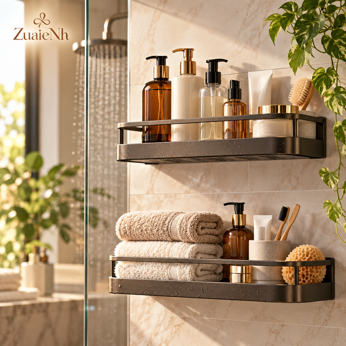Modern Bathroom Storage & Shower Organizer Set