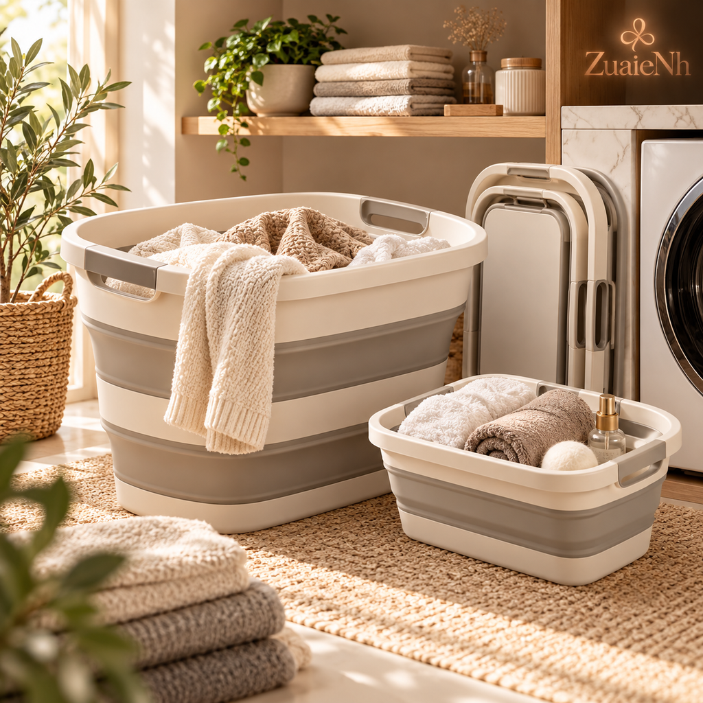 Collapsible Laundry Storage Basket Set
